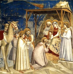 La adoración de los Reyes Magos de Giotto