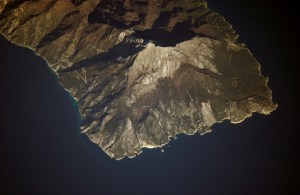 Foto aérea del Monte Athos.