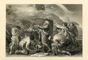 El sacrificio de Noé (Nicolás Poussin).