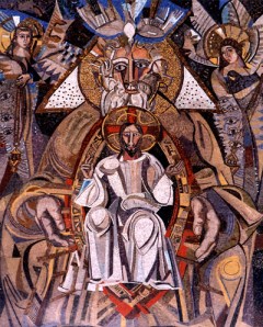 Mosaico central de la Trinidad, de Javier Clavo.