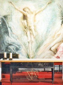 La estrella en el altar de la cripta de San Nicolás de Tolentino, en la iglesia de Santa Rita de Madrid.