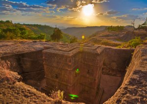 Vista superior de Bet Giyorgis Lalibela