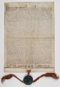 Carta fundacional de la Sainte-Chapelle por Luis IX.