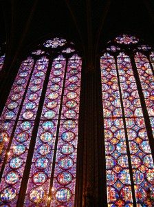 Detalle de las vidrieras de Sainte-Chapelle.
