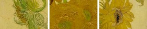 Detalle de los Girasoles de Van Gogh.