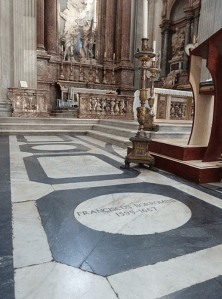 Lápida de Borromini en el templo de San Giovanni dei Fiorentini