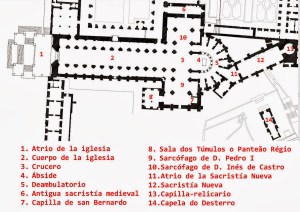 Planta de la iglesia abadía de Santa María d’Alcobaça 