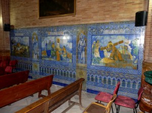 Detalle del zócalo hecho en cerámica